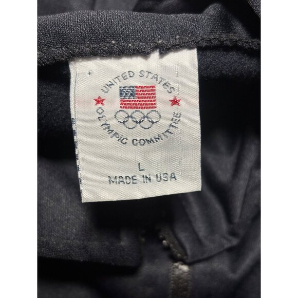 USA Olympic Committee Black Full-Zip Jacket Womens Size Large Made In USA - Picture 3 of 6